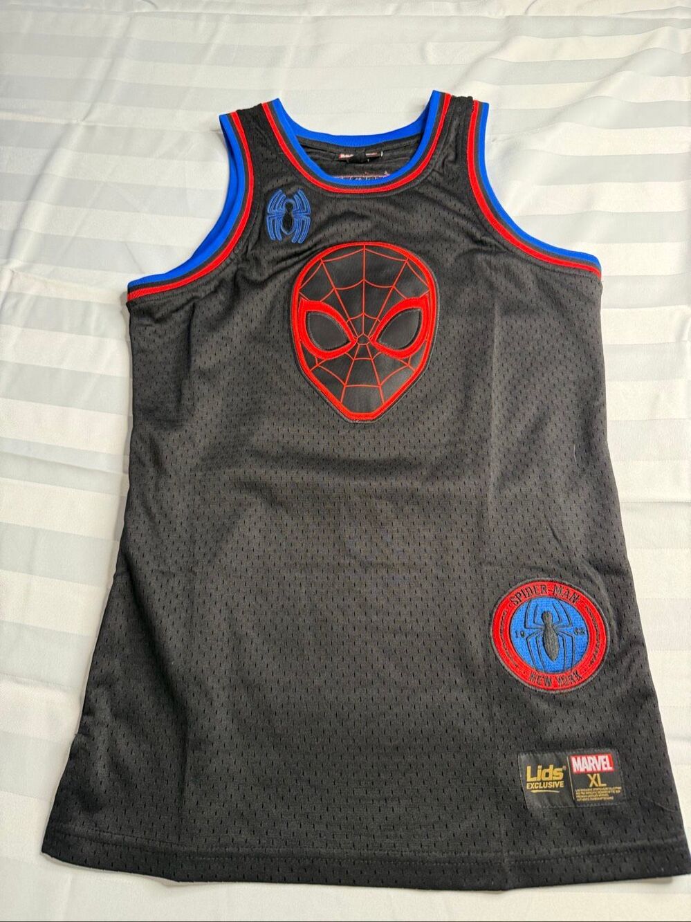 Lids x Marvel Spider-Man Men’s Black Mesh Basketball Jersey Size XL